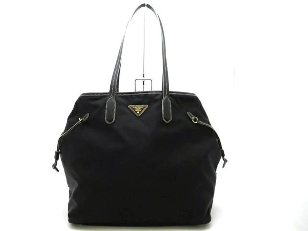Prada bag tote leather black